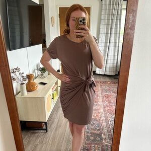 Taupe Wrap Dress